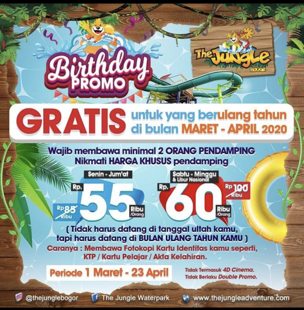 Promo Ulang Tahun The Jungle Bogor